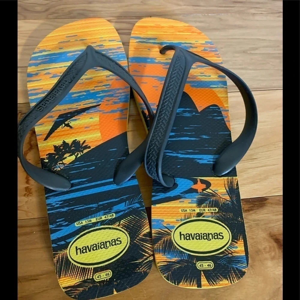 Men’s havaianas flip flops beach sunset 13